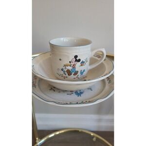 Disney‎ Mickey's Country Peaches Stoneware 3pc Set